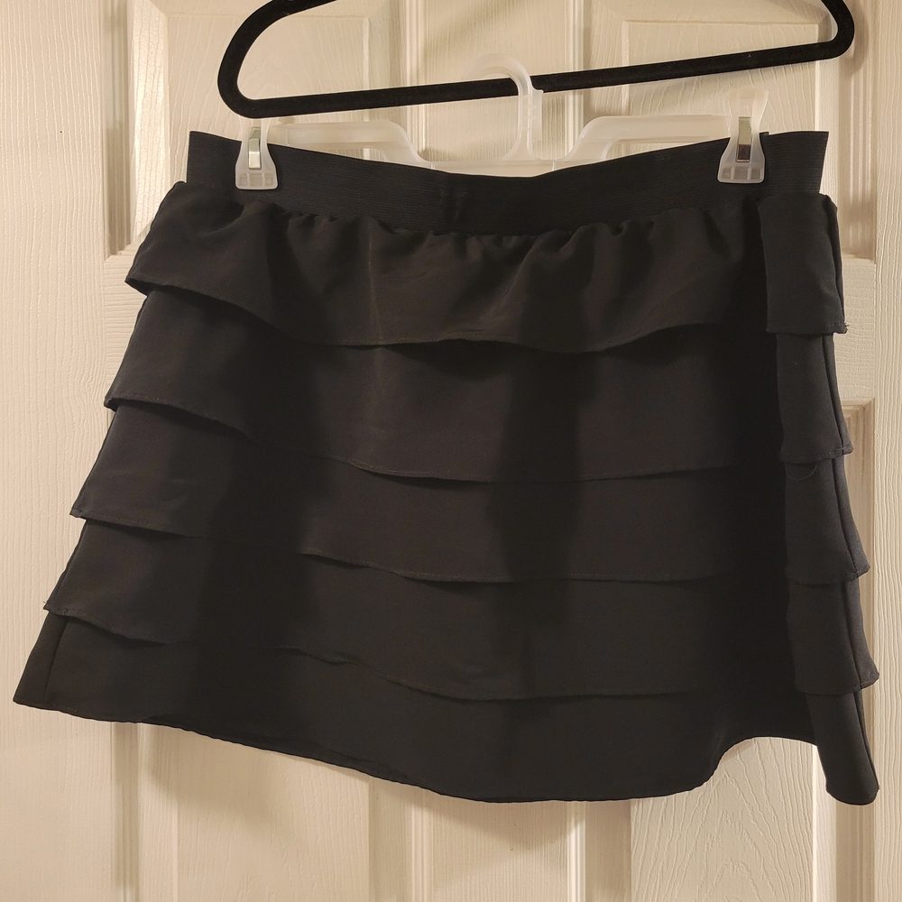 Apt. 9 Black Tiered Mini Skirt XL